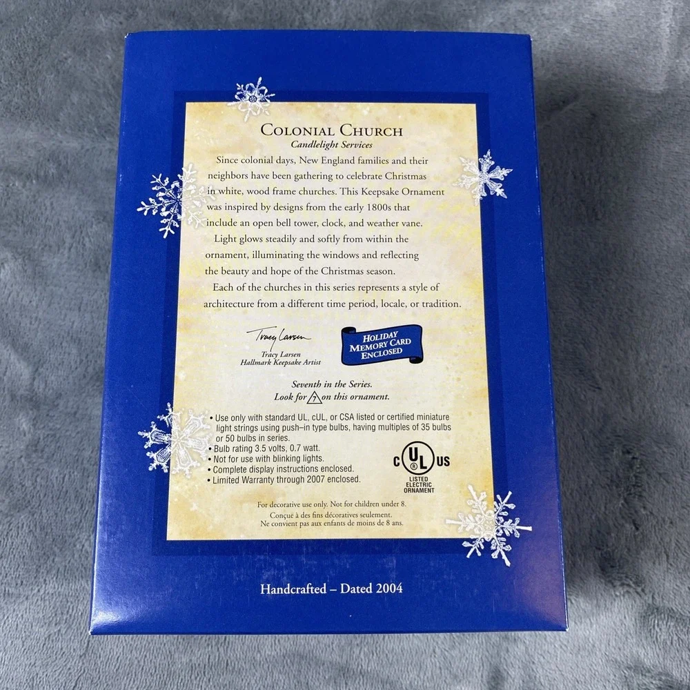 2004 Hallmark Keepsake Christmas Ornament 7th In Colonial Church Series Lighted
